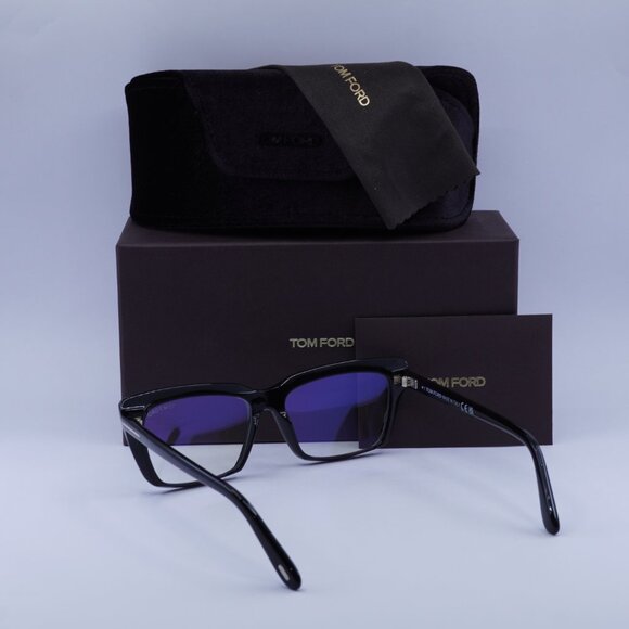 Tom Ford FT5894-B 001 Rectangle Eyeglasses 56mm - Shiny Black main image 8